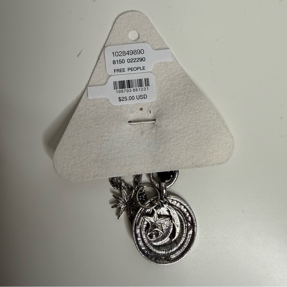 Free People Dangle Pin Silver Moon Charms NWT - Picture 4 of 4